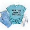Simply Sage Market Women's Adulting Requires Caffeine Short Sleeve Graphic Tee - 3 of 4
