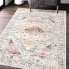 Vintage Runner Rug – Gray Low Pile Washable Carpet, Stain-Resistant, Fade-Resistant, Non-Slip for Entryway, Dining, or Bedroom - 2 of 4