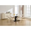 NicBex Velvet Dining Chairs Set of 1,Armless Kitchen Chair with Curved Backrest and Golden Metal Legs for Dining Room,Kitchen - 2 of 4