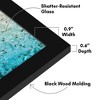 Americanflat 11x11 Picture Frame with Shatter-Resistant Glass - Gallery Style Frame with Engineered Wood - Signature Collection - Black - 3 of 4