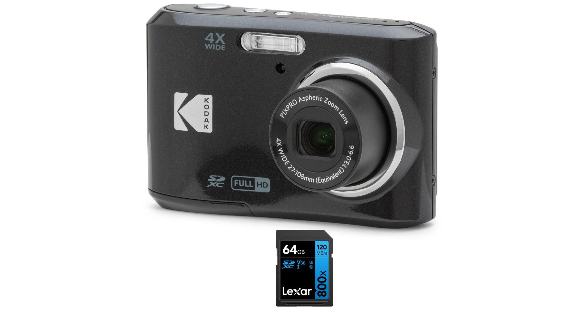Kodak PIXPRO FZ45 16MP Digital Camera with 64GB Memory Card