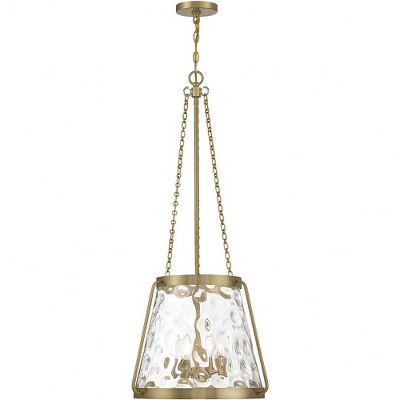 Savoy House Crawford 4 - Light Pendant in  Warm Brass