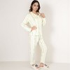 Anna-Kaci Lounge Women's Floral Stripe Pajama Set with Button-Up Top Chest Pocket and Elastic Waist Pants - 3 of 4