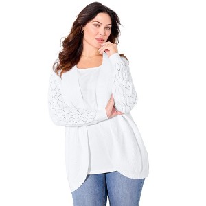 Catherines Shaker Stitch Cocoon Cardigan - 1 of 2