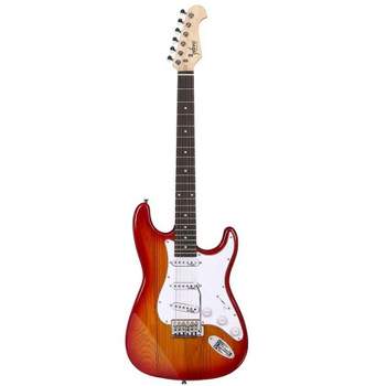 Monoprice Cali DLX Plus Solid Ash Electric Guitar - Cherry Burst, With Gig Bag, Ash Body, Maple Neck, Professionally Set-up in the US - Indio Series
