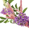 16" Artificial Lavender and Mini Blossoms Hoop Wreath - National Tree Company - image 3 of 3