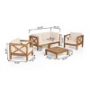Christopher Knight Home Brava Outdoor Acacia Wood 4 Seater Chat Set with Cushions - 3 of 4