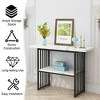 KTMBDW 2-Tier Console Table for Entryway, Faux Marble MDF Sofa Table with Metal Frame for Hallway Living Room - 4 of 4