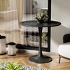 ACEPANO 23.6 in. W Modern Round MDF Coffee Table with Steel Base for Dining Room-Black - 2 of 4