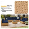 UPHA 9-Piece Rattan Patio Sofa Conversation Set with Cushions - 4 of 4