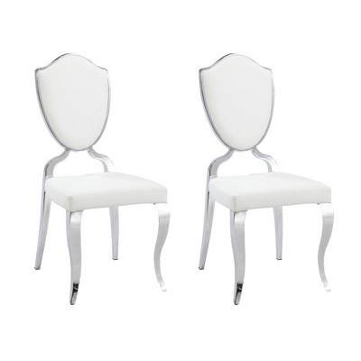Chintaly Imports,Shield-Back Side Chair With Cabriole Legs - Set of 2