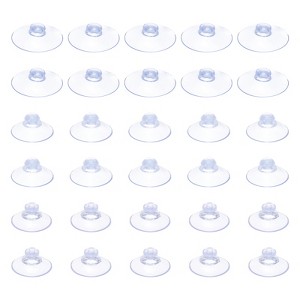 Unique Bargains PVC Home Kitchen Bathroom Suction Cups Hooks and Hangers 60 Pcs - 1 of 4