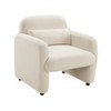 Grungis Boucle Accent Chairs,Living Room Chairs with 1 Matching Pillow and Plywood Frame,Comfy Chairs for Living Room,Bedroom - 3 of 4