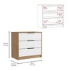 CAVINAS 3 Drawers Dresser for Bedroom,Modern Drawers with Black Handle for Kids Room,Living Room,Entry and Hallway - 3 of 4