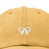 Dalix Bow Embroidered Coquette Cotton Summer Cute Outdoor Baseball Cap Dad Hat Womens - 2 of 4