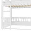 KTMBDW Bunk Bed, Bunk Bed Frame with Ladder and Guardrail, Wood Slats for Dormitory and Bedroom, Space Saving - 4 of 4