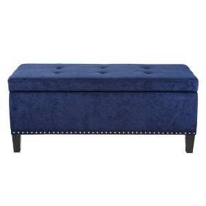 NicBex Modern 42" Storage Bench Upholstered Accent Stools with Tufted Top for Bedroom and Entryway - 1 of 4