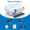 ARTSEA Mini Projector, Portable Projector Portable Outdoor Projection for iOS/Android/PS5 White - 3 of 4