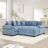 Oversized 79.1" Corduroy Cloud Modular Sectional Sofa Bed with Thick Cushion and Movable Ottoman, 4-Piece Free combination Sofa - 2 of 4