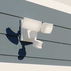 VAXCEL Zeta Integrated LED White Motion Sensor Dusk to Dawn Outdoor Security Flood Light - 1 of 4