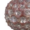 Northlight Textured Glass Christmas Ball Ornament - 3.5" (88mm) - Silver and Brick Ref - 4 of 4