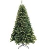 6FT Christmas Tree with Warm White Lights, Artificial Green Prelit Christmas Tree with 1200 Lush Brance Tips, Holiday Xmas New Year Party Décor - 2 of 4