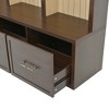 ORRD 59" Farmhouse Hall Tree with Arched Design, 8 Hooks & 3 Drawers, Entryway Bench & Shoe Organizer for Mudroom, Living Room（Black） - 2 of 4