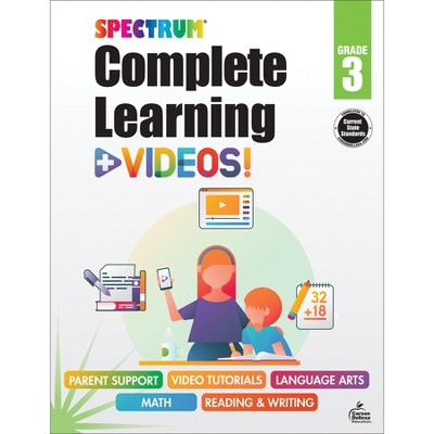 Spectrum Complete Learning + Videos Workbook, Grade 3