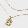 14K Gold Dipped Cubic Zirconia Duo Initial Multi-Strand Necklace - A New Day™ Gold - 4 of 4