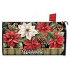 Briarwood Lane Winter Christmas Mailbox Cover  - Standard Size - Mixed Poinsettias For Christmas Mailbox Cover - 3 of 3