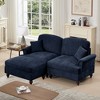 AENKYO Oversized Modular Sofa Set with Removable Ruffles & Ottoman, Large Seater, Deep Seat Corner Sofa with Chenille Fabric for Office, Living Room - 4 of 4