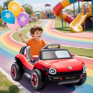 Kids Ride On Car Licensed Volkswagen Beetle Electric Ride On Toy for Toddlers 4 Wheeler Vehicle - 1 of 4