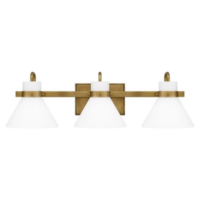Quoizel Lighting Regency 3 - Light Vanity in  Weathered Brass