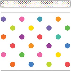 Teacher Created Resources Colorful Dots Straight Border Trim, 35 Feet (Pack of 6) - 1 of 1