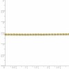 Black Bow Jewelry 2.25mm 10k Yellow Gold Solid Diamond Cut Rope Chain Bracelet - 3 of 4