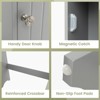 Tangkula Over The Toilet Storage Cabinet with Toilet Paper Holder Bathroom Space Saver Above Toilet with Adjustable Shelves Gray/White - 4 of 4