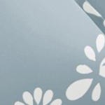 daisy medallion / light blue