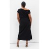 Women's Plus Size Sassy Off Shoulder Dress - black | CITY CHIC - 3 of 4