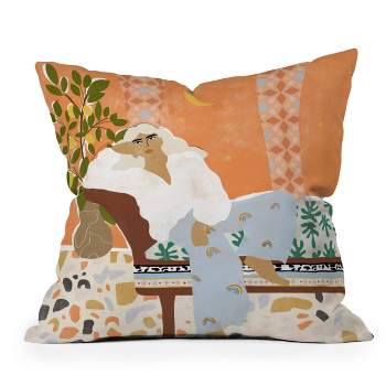 Alja Horvat There Is Always Sunshine Outdoor Throw Pillow Orange - Deny Designs