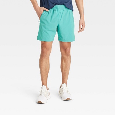 Men's Stretch Woven Shorts 7 - All In Motion™ Turquoise M