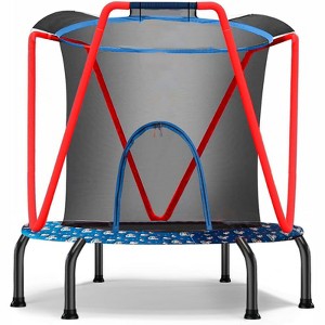 SEVOBAL Trampolines 66'' Trampoline for Kids Toddler Indoor Outdoor Small Trampolines for Baby, Blue, 66"*66"*65" - 1 of 4