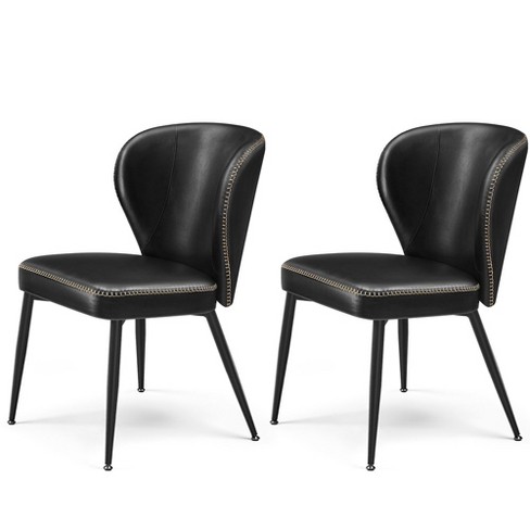 VASAGLE EKHO Collection - Dining Chairs Set of 2, Upholstered Kitchen  Chairs, Ink Black