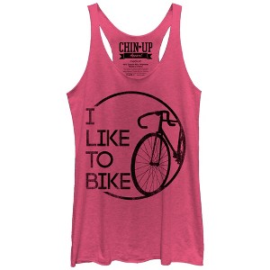 Women's CHIN UP Like to Bike Racerback Tank Top - 1 of 3
