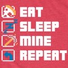Boys' - Instant Message - Gamer Eat, Sleep, Mine, Repeat Short Sleeve Graphic T-Shirt - 2 of 4