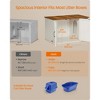 Feandrea Litter Box Enclosure, Cat Litter Box Furniture Hidden, with Front Entry, Double Doors, Handles, Cat House, Side End Table - 3 of 4
