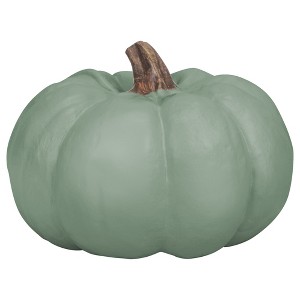 Elanze Designs Sage Green 6 inch Resin Harvest Decorative Pumpkin - 1 of 3