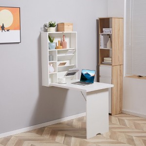 NicBex Home Office Desk 37" L Morden Wall-Mounted Desk with Open Storage Shelves Foldable Design Writing Desk for Office, Study, Living Room - 1 of 4