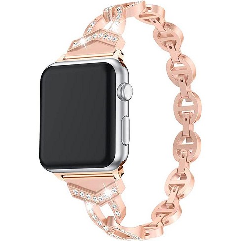 Worryfree Gadgets Apple Watch Replacement Band For Iwatch Series  8/7/6/5/4/3/2/1 Series Se Fashion Wristband For Women Girls - 38/40/41mm -  Silver : Target