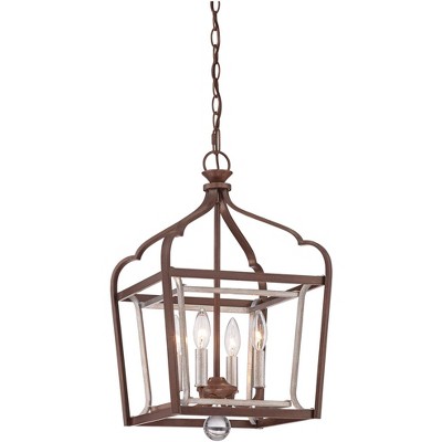 Minka Lavery Astrapia 13" Wide Rubbed Sienna 4-Light Foyer Pendant