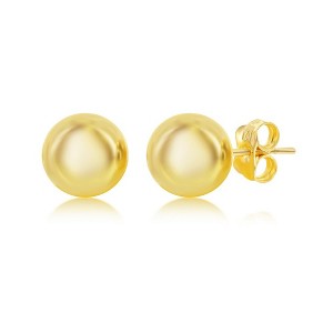 Classic Gold 14K Yellow Gold, 10mm Bead Studs - Gold - 1 of 3